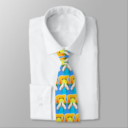 Valentine Whopping Cranes in Love Heart Neck Tie ネクタイ