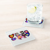 Valentine win love ガラスコースター (アングル)