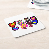 Valentine win love スクエアペーパーコースター (アングル)