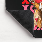 Valentine Xoxo Highland Cow Cute Coquette Bow West マウスパッド (コーナー)