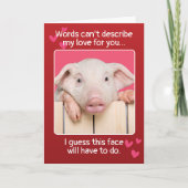 Valentinesおもしろい Dayカスタマイズ可能顔 シーズンカード (正面)