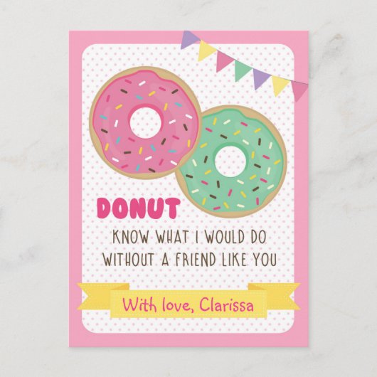 Valentinesおもしろい Day Card Kids - Dout (Classroom) シーズンポストカード (正面)