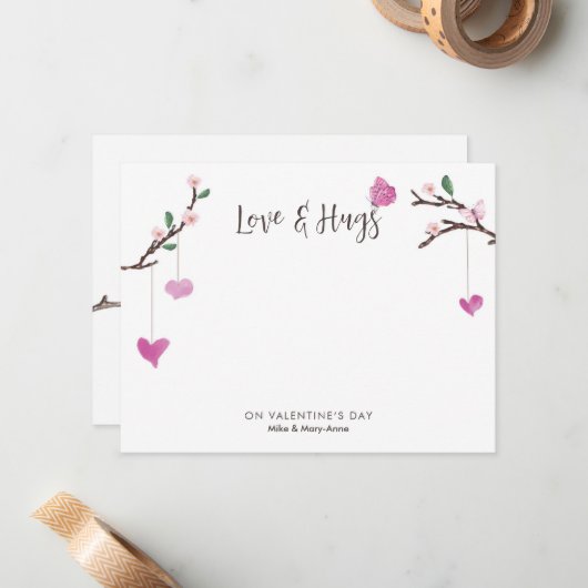 Valentinesパーソナライズされた Dayノートカード ノートカード (正面/裏面インサイチュ)