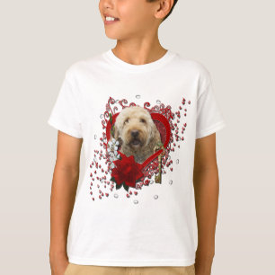Valentines – 私のハートへの鍵- GoldenDoodle Tシャツ