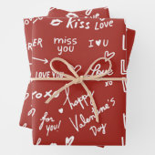 Valentines 19" x 29"ラッピング紙シート、マット ラッピングペーパーシート (インサイチュ)