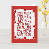 Valentines Adult Roses Are Red Card カード (黄色い花)