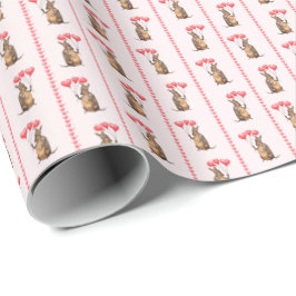 Valentine's Armadillo Wrapping Paper ラッピングペーパー