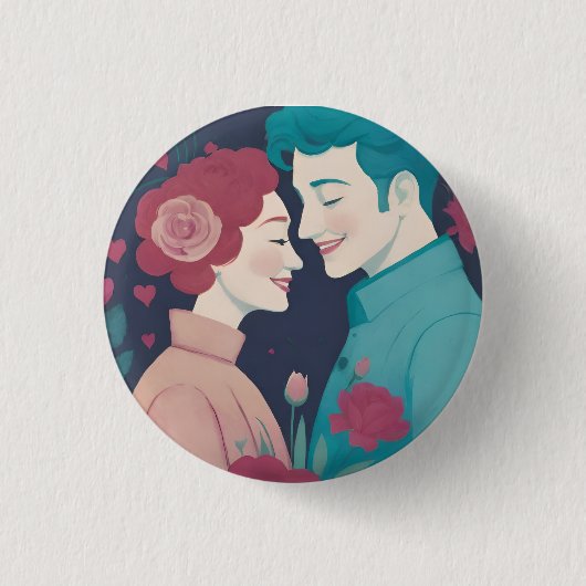 Valentine's button 缶バッジ (正面)