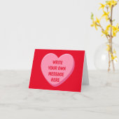 VALENTINES CANDYハートカスタマイズ可能フレーズ カード (黄色い花)