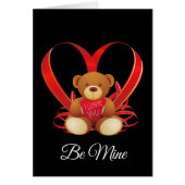 Valentine's Card Bear Be My Valentine (正面)