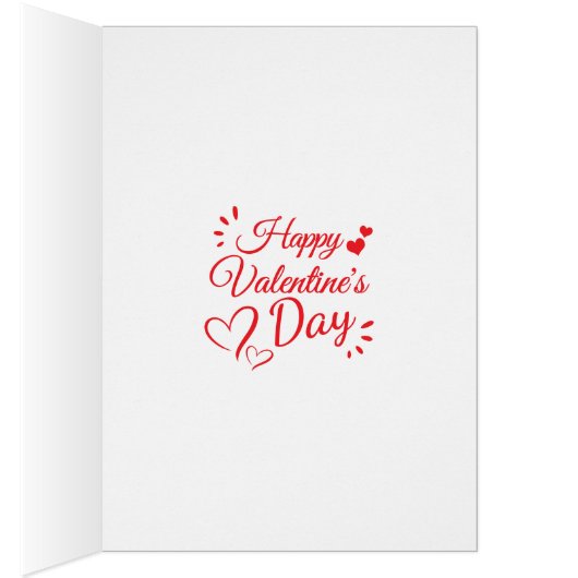 Valentine's Card Bear Be My Valentine (内側 (右))