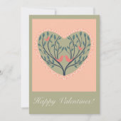 Valentines card with birds and tree design シーズンカード (正面)