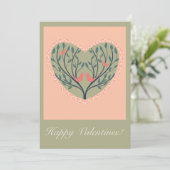 Valentines card with birds and tree design シーズンカード (スタンド正面)
