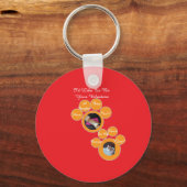 Valentine's Cat Pawprint Humor Cat Photo キーホルダー (裏面)