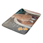 Valentine's Cat Pawprint Humor Cat Photo バスマット (アングル)