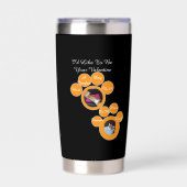 Valentine's Cat Pawprint Humor Cat Photo 保温保冷タンブラー (正面)