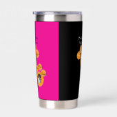 Valentine's Cat Pawprint Humor Cat Photo 保温保冷タンブラー (右面)