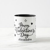 Valentines  Cherub & Romantic Doodle Personalized マグカップ (中央)