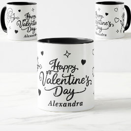 Valentines  Cherub & Romantic Doodle Personalized マグカップ