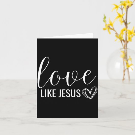 Valentines Christian Love Like Jesus  カード (黄色い花)