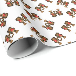 Valentine's Coati Pairs ラッピングペーパー