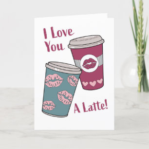 Valentines Coffee Loversカード サンキューカード