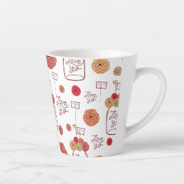 Valentine's Coffee Mug: Hearts and Love in Every S カフェラテマグ