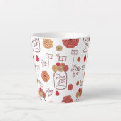 Valentine's Coffee Mug: Hearts and Love in Every S カフェラテマグ (正面)