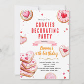 Valentine's Cookie Decorating invite 招待状 (正面)