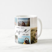 Valentines Couples Keepsake Photo Collage コーヒーマグカップ (正面右)