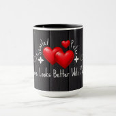 Valentines Custom Name Mugs and Quotes coffee mugs マグカップ (中央)