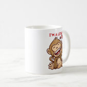 Valentine's Cute Cartoon Monkey Mug コーヒーマグカップ (正面右)