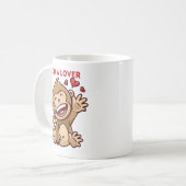 Valentine's Cute Cartoon Monkey Mug コーヒーマグカップ (正面左)