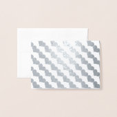 Valentines Dayハート模様の銀箔 箔カード (封筒付き正面)