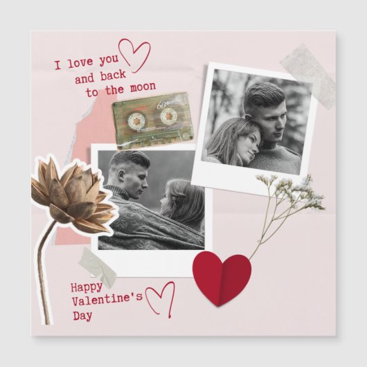 Valentines Dayモダン Couleのパーソナライズされた写真 (正面)