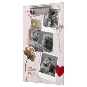 Valentines Dayモダン Couleのパーソナライズされた写真 クリップボード (左)