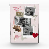 Valentines Dayモダン Couleのパーソナライズされた写真 フォトブロック (正面)