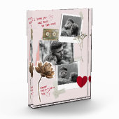 Valentines Dayモダン Couleのパーソナライズされた写真 フォトブロック (左)