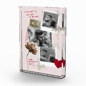 Valentines Dayモダン Couleのパーソナライズされた写真 フォトブロック (右)