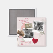 Valentines Dayモダン Couleのパーソナライズされた写真 マグネット (正面/裏面)