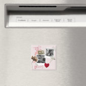 Valentines Dayモダン Couleのパーソナライズされた写真 マグネット (インサイチュ (食洗機))