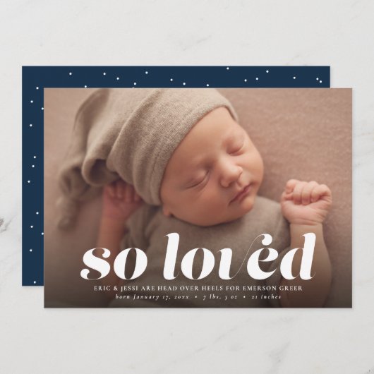 Valentine's Day写真海軍の誕生 案内状 (正面/裏面)