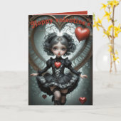 Valentines Day完全にカスタマイズ可能で可愛いハート カード (黄色い花)