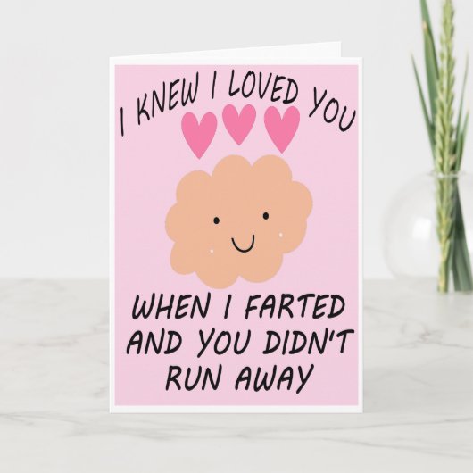 Valentines Day おもしろい Cards I Love You Fart Umous シーズンカード (正面)