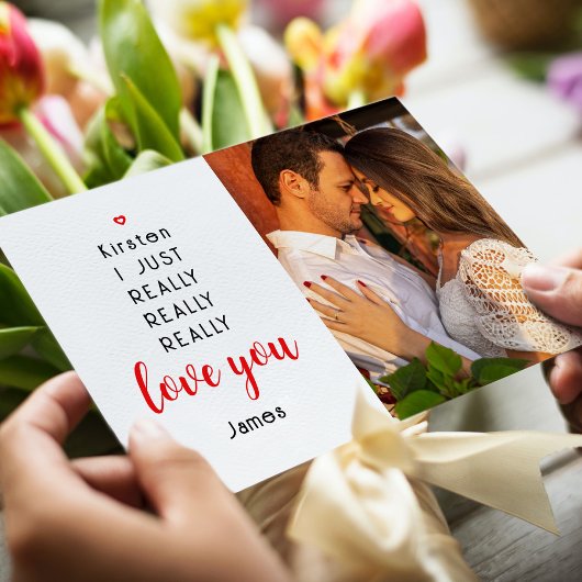 Valentines Day おもしろい Love You写真名 シーズンカード