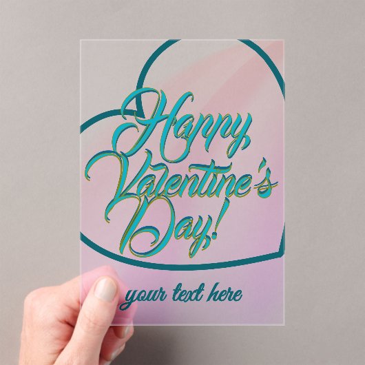 Valentine's Day  アクリル招待状 (インサイチュ (ポータブル))