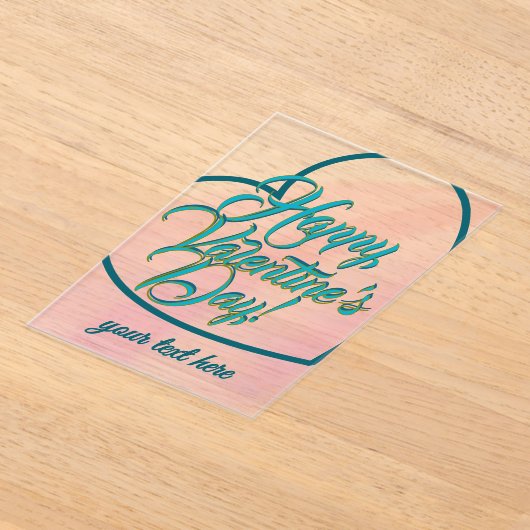 Valentine's Day アクリル招待状 (レイダウン)