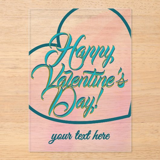 Valentine's Day  アクリル招待状 (正面)