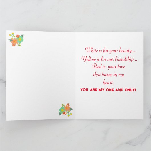 Valentine's Day サンキューカード (内部)