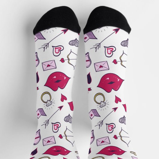 Valentine's Day  ソックス (上部)